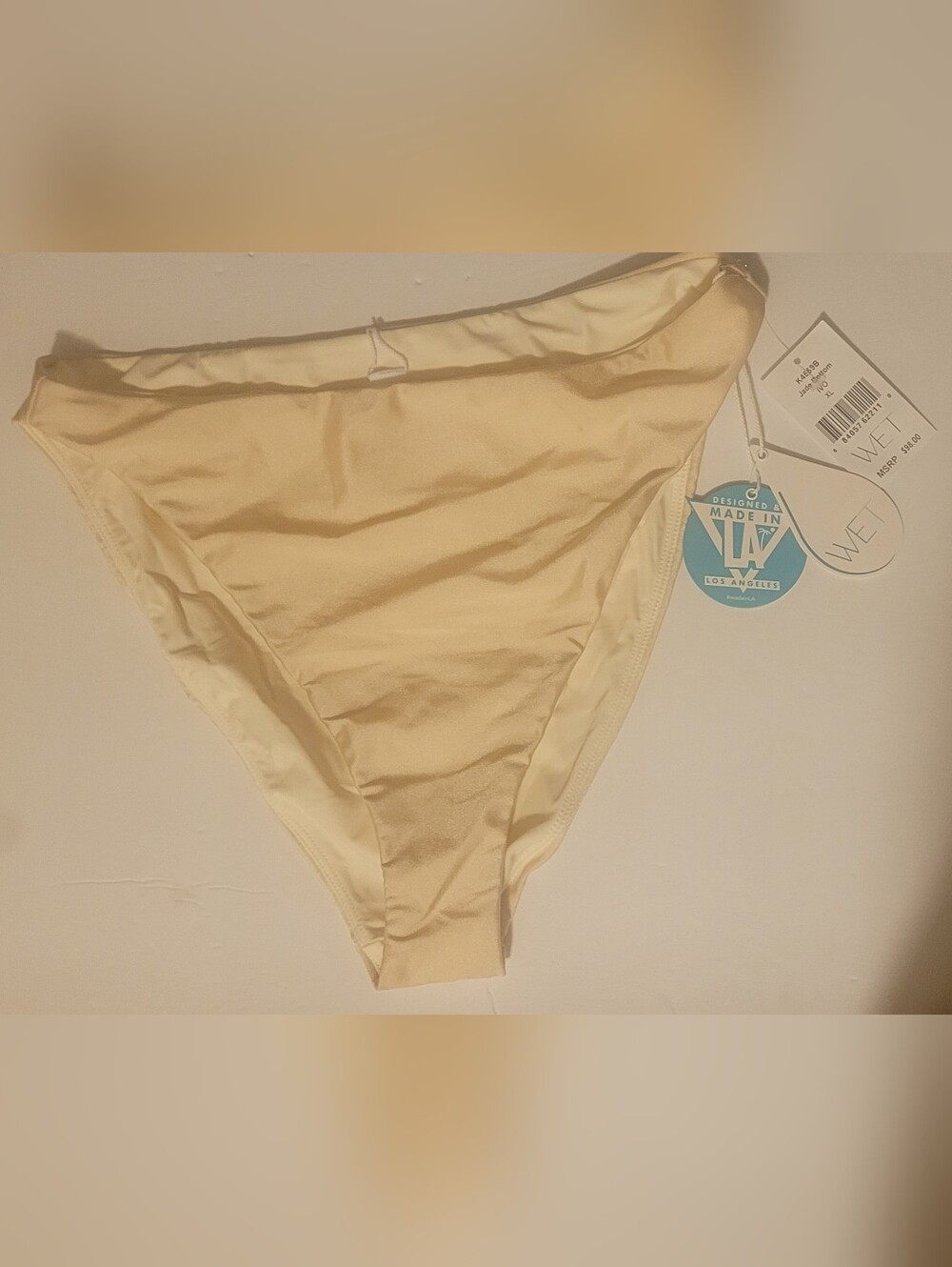 Wet Swim Size XL Champagne Bikini Botton NWT